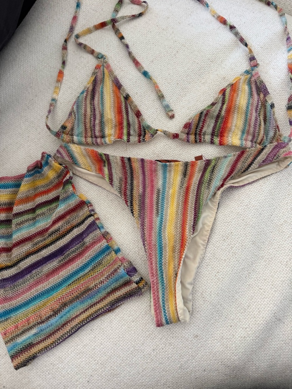 Missoni Mare Multicolor Knit Bikini with Cover-Up